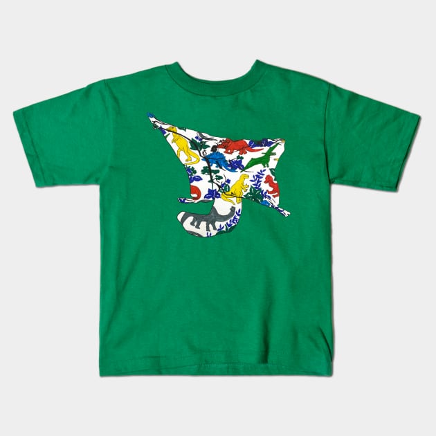 Flying Squirrel Dinosaur Blanket Kids T-Shirt by RaLiz